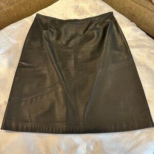 Ann Taylor Loft 100% Leather Pencil Skirt, Size 10
